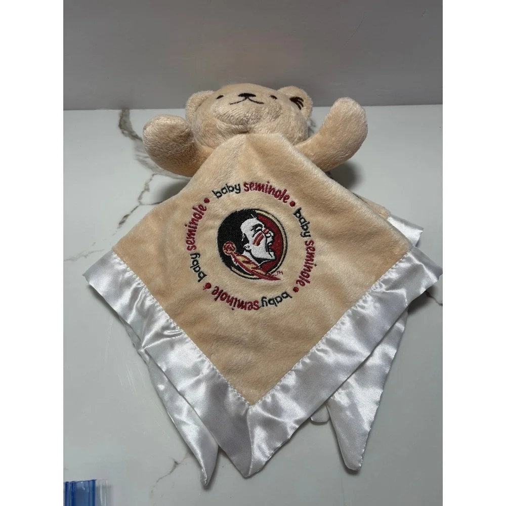 Baby Fanatic‎ Florida State Seminoles FSU Plush Bear Security Blanket Lovey Tan